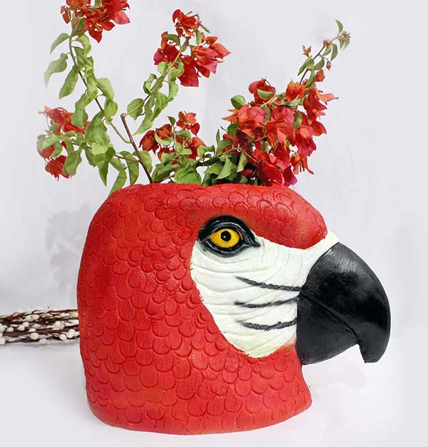 Parrot Resin Plant Pot - Big (Without Plant) - Image 2