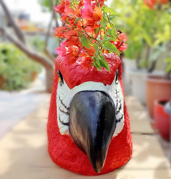 Parrot Resin Plant Pot - Big (Without Plant) - Image 3