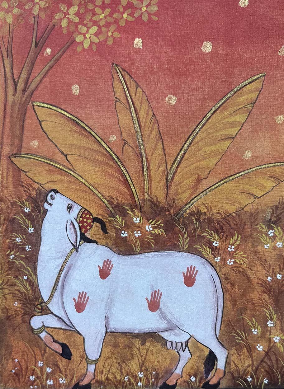 Sharad Purnema - Handmade Pichwai Painting (Unframed / 91.4 x 121.9 Cm) - Image 7