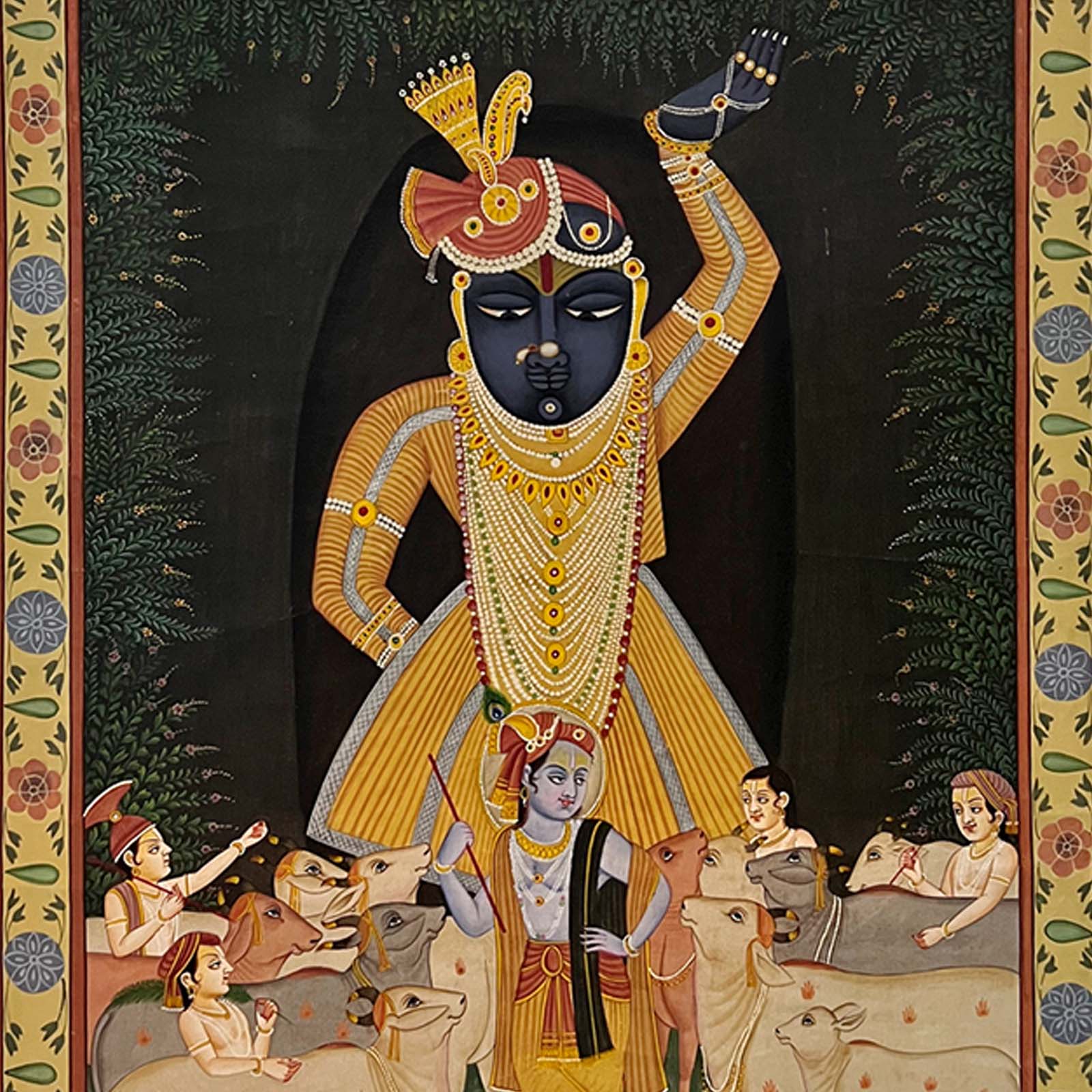 The Handmade Pichwai Shrinathji Painting - Image 3