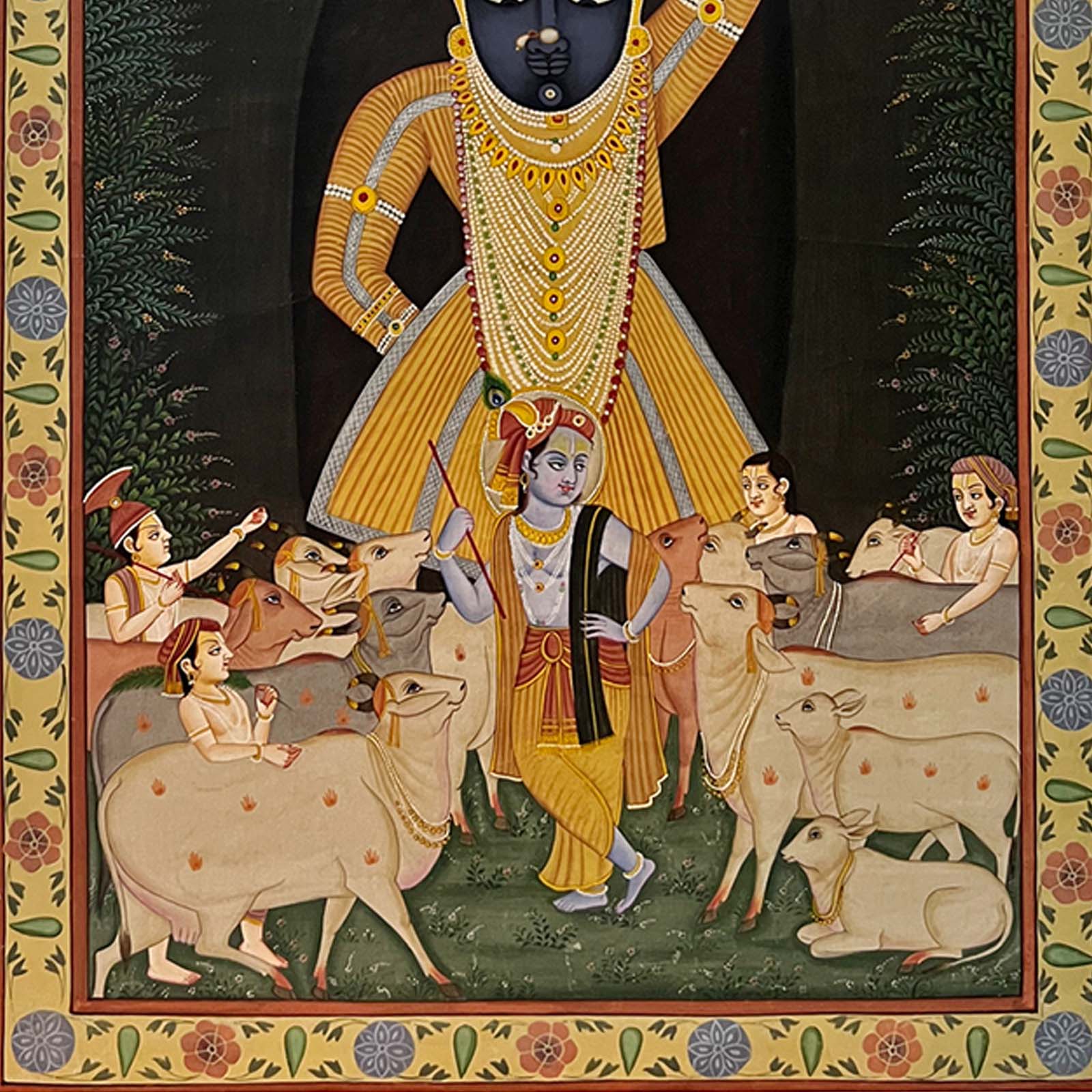 The Handmade Pichwai Shrinathji Painting - Image 4
