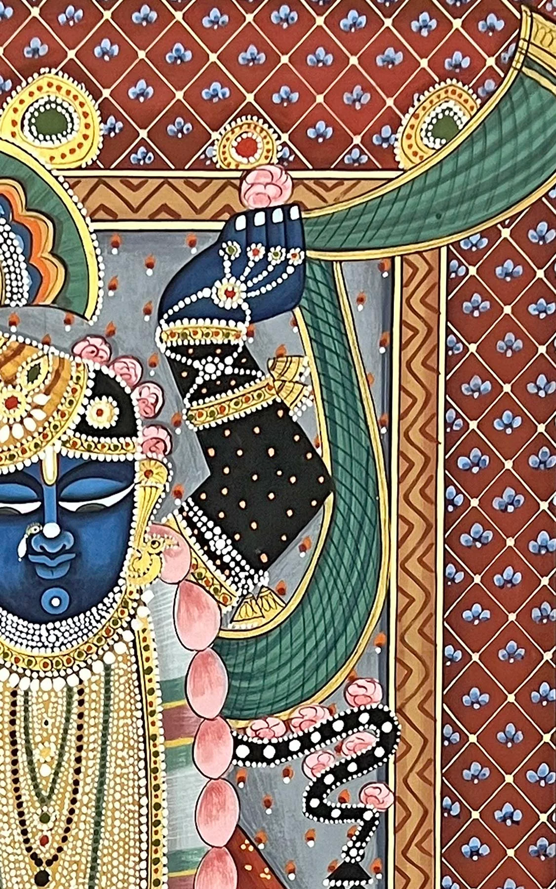 Shrinathji Pichwai Painting (Unframed) - Image 6