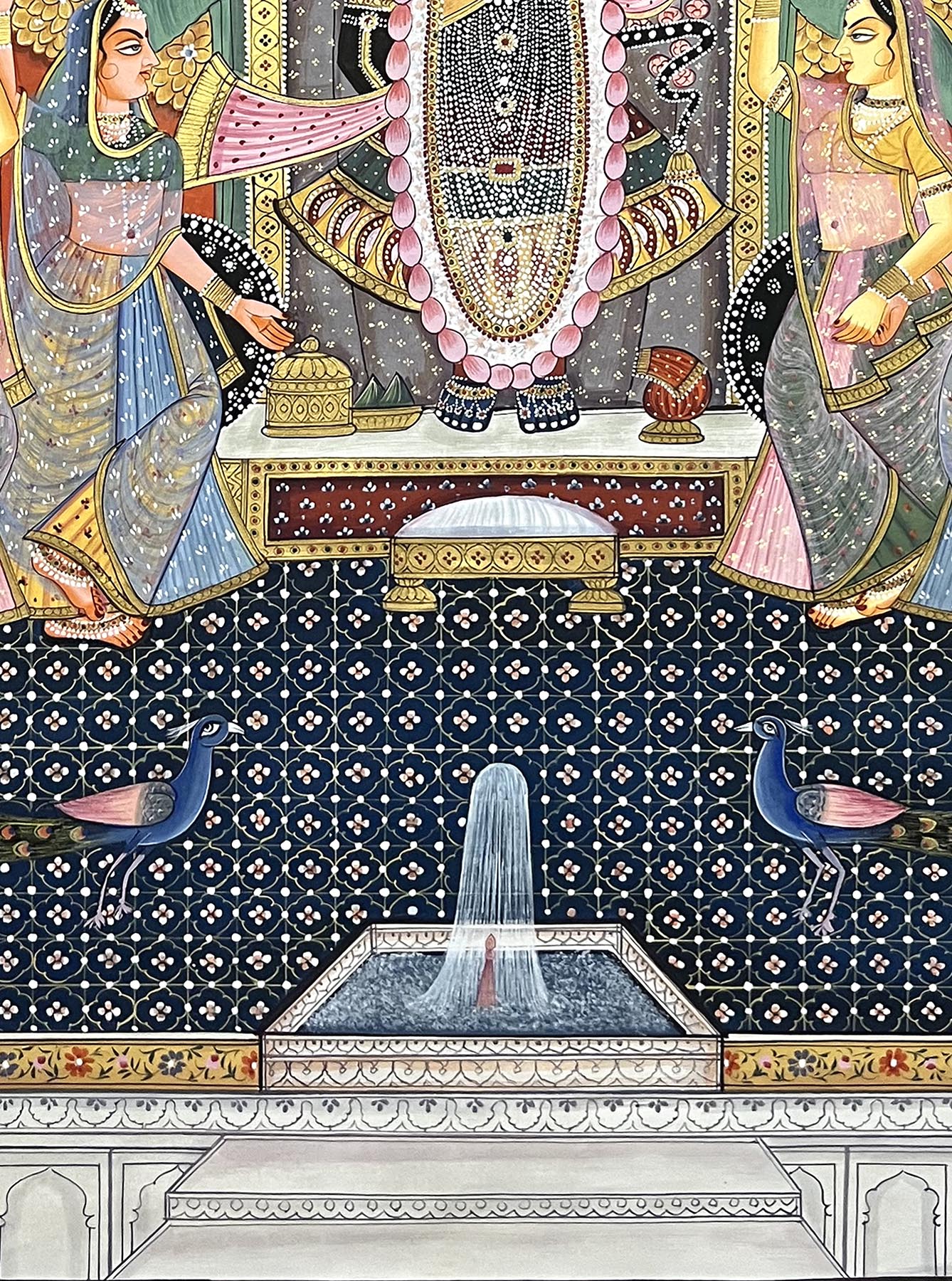 Pichwai Sharad Purnima - Handmade Painting (Unframed) - Image 3