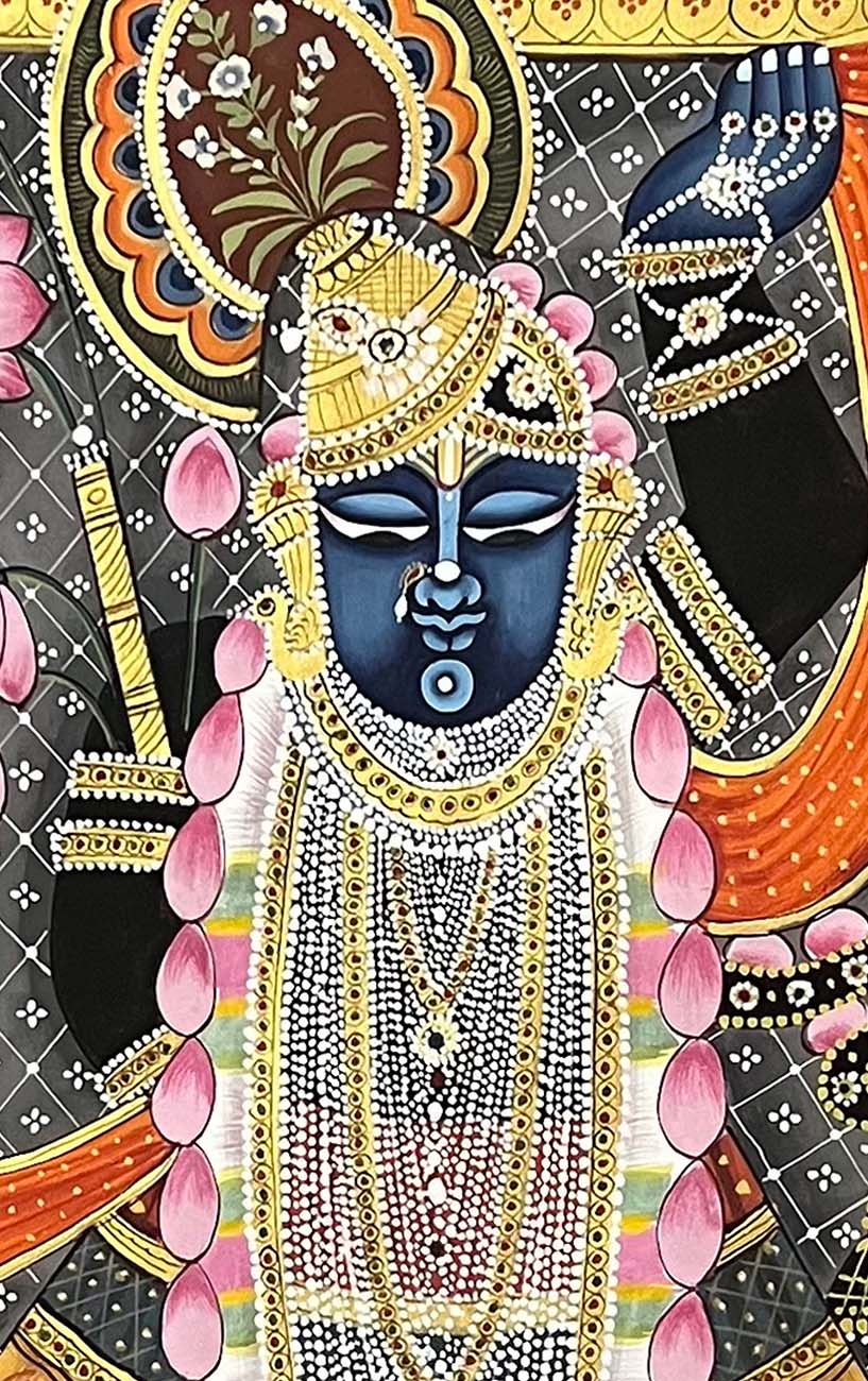 Shrinathji - Handmade Pichwai Painting (Unframed) - Image 2