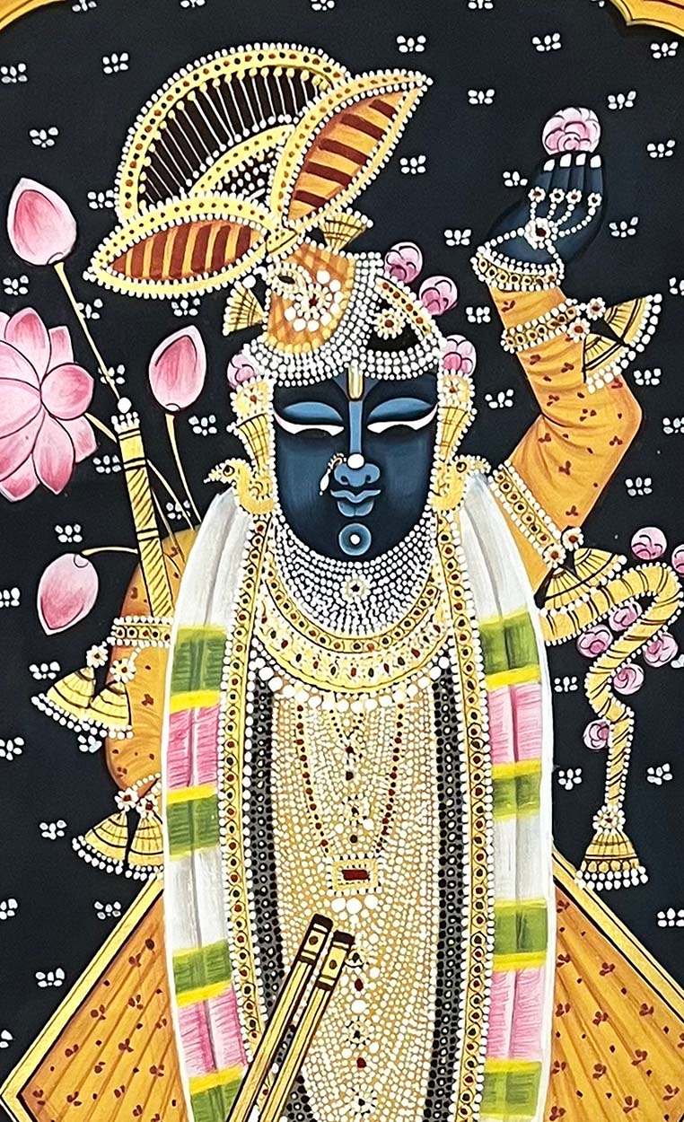Shrinathji Pichwai Painting - Handmade (Unframed) - Image 2