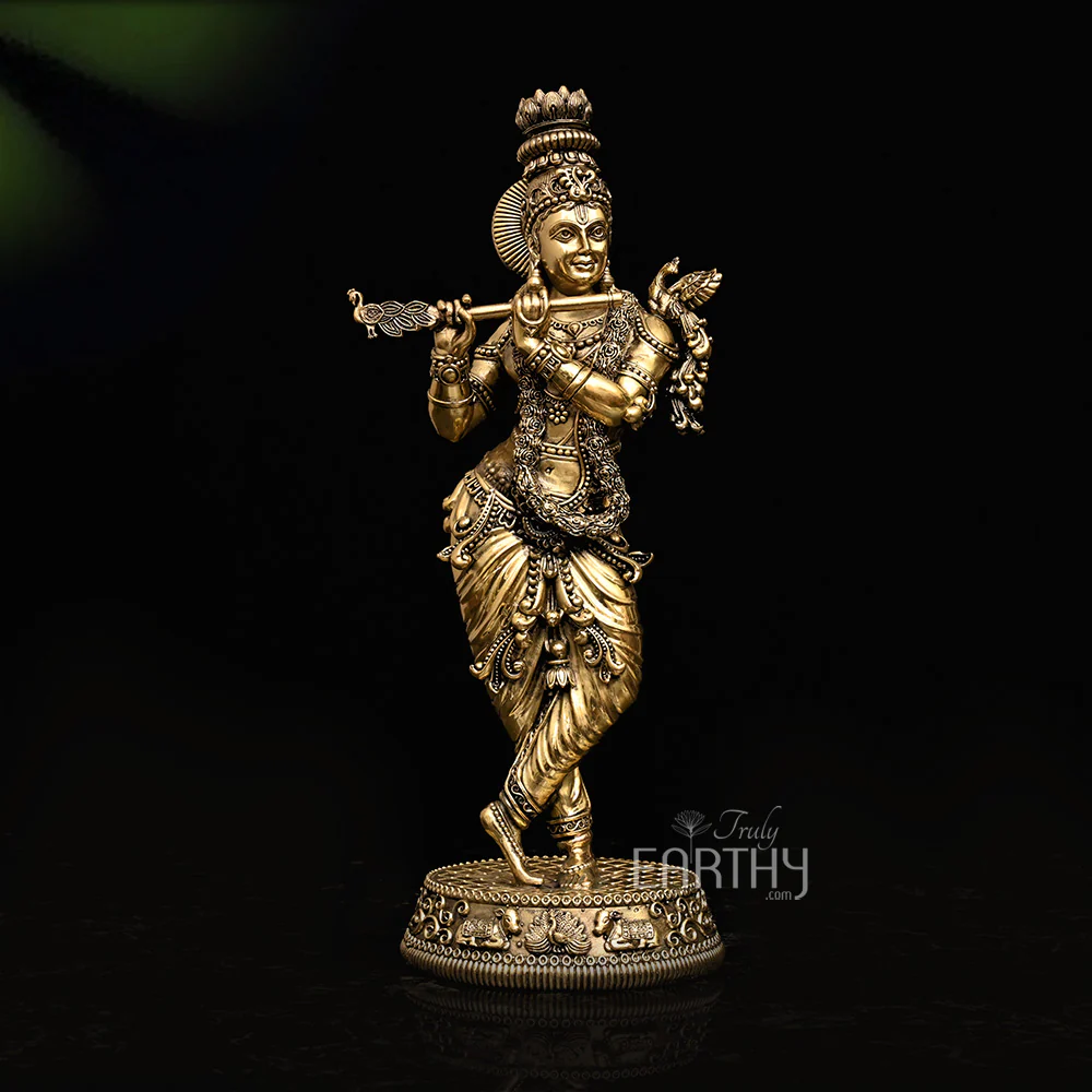 Superfine Brass Lord Krishna (35 cm) - Image 3