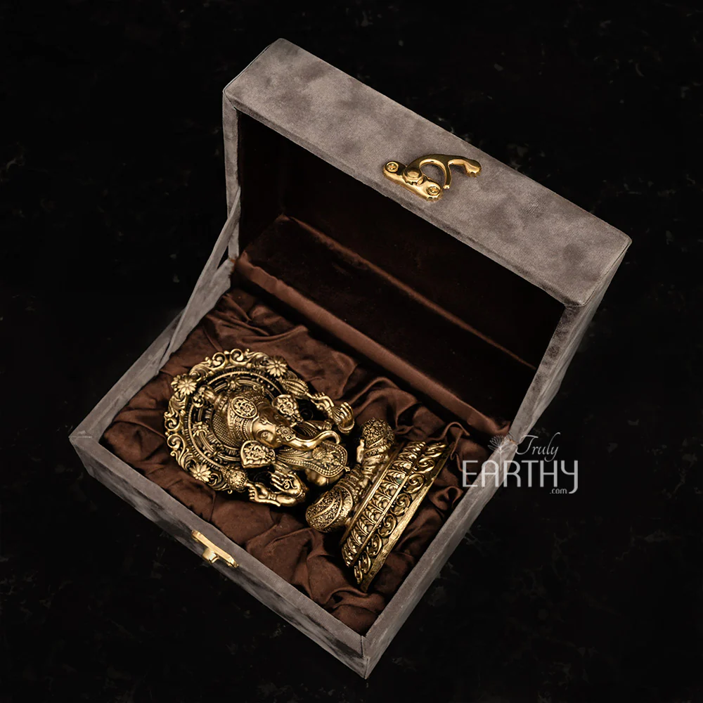 Superfine Ganpati Statue (Miniature Brass Statue) - Image 2
