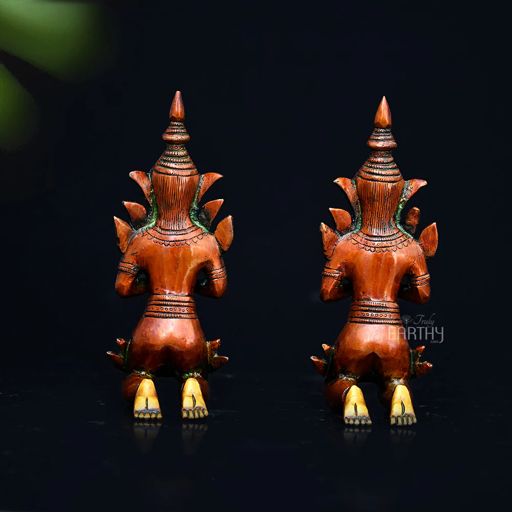 Thai Welcoming Angel - Set of 2 (Brass) - Image 4