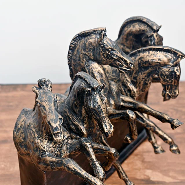 The Glorious Stallions - 5 Horses Sculpture - Image 3