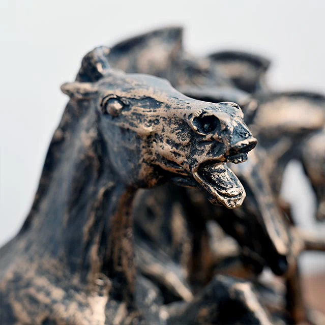 The Glorious Stallions - 5 Horses Sculpture - Image 4