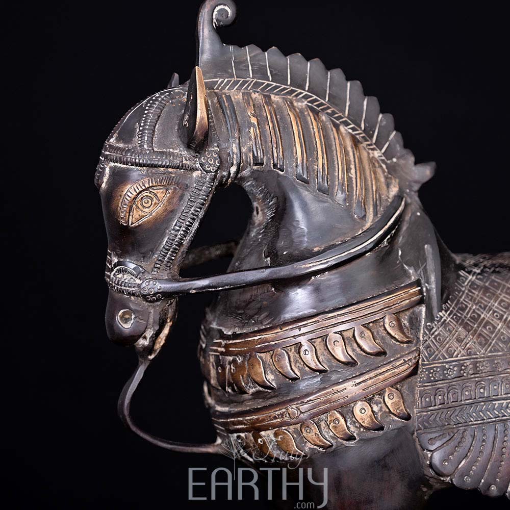 Vintage Horse on Wheels (Brass / 47.4 Cm / 16.4 Kg) - Image 4