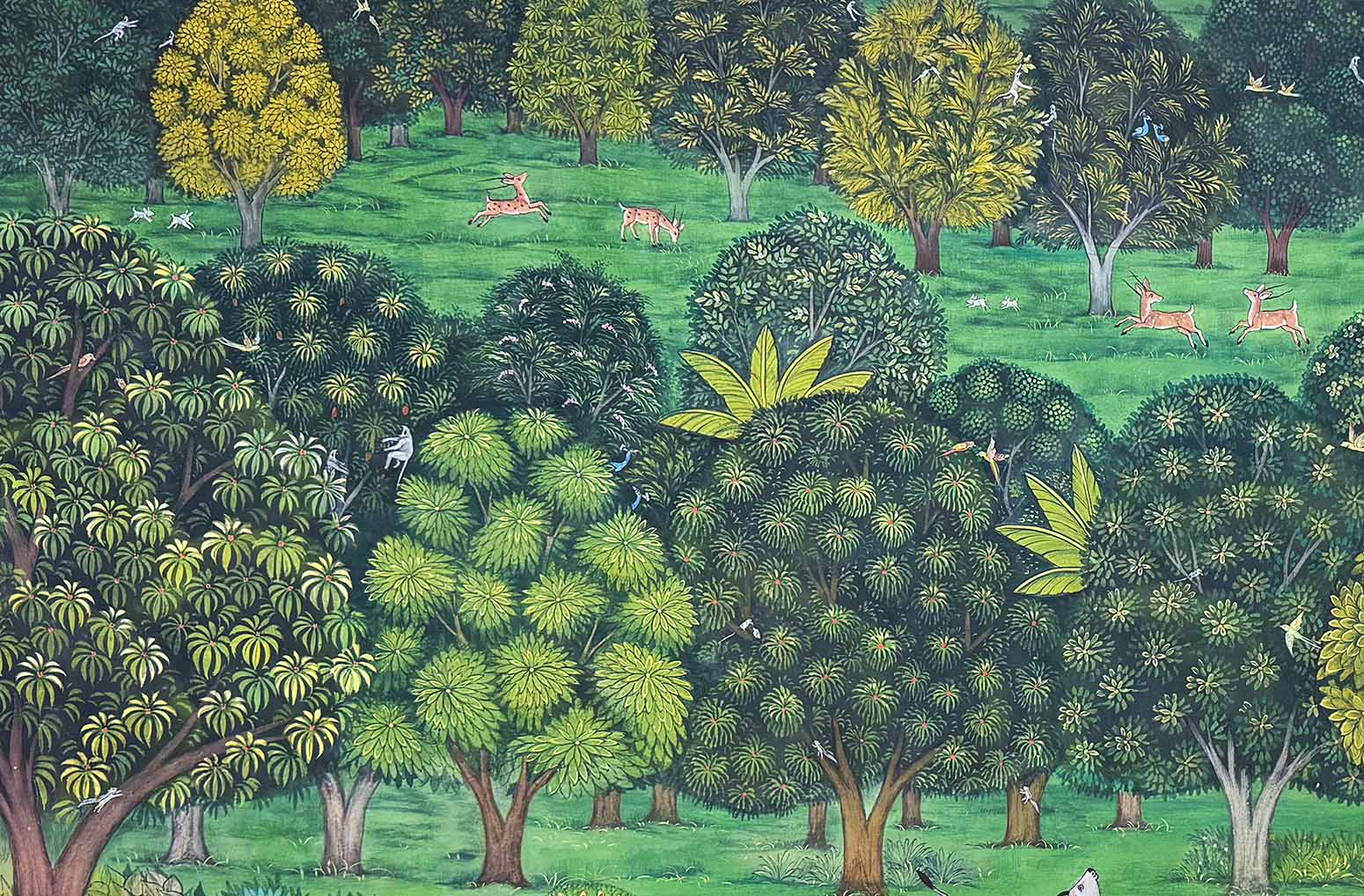 Vrindavan- Handmade Pichwai Painting (Unframed / 107.9 x 165.1 Cm) - Image 5