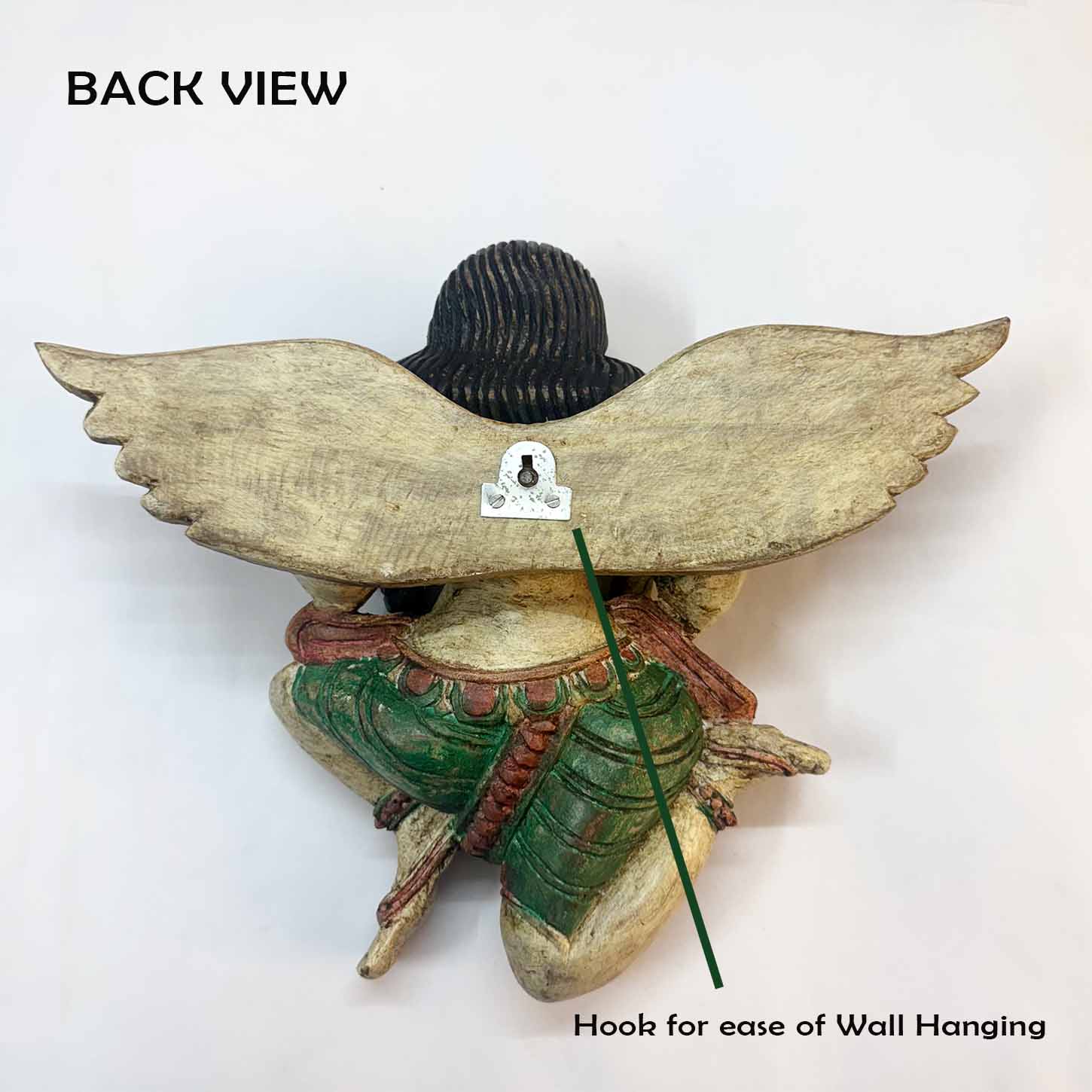 Wooden Angels with Garland (Set of 2 / Wall Hanging) - Image 4
